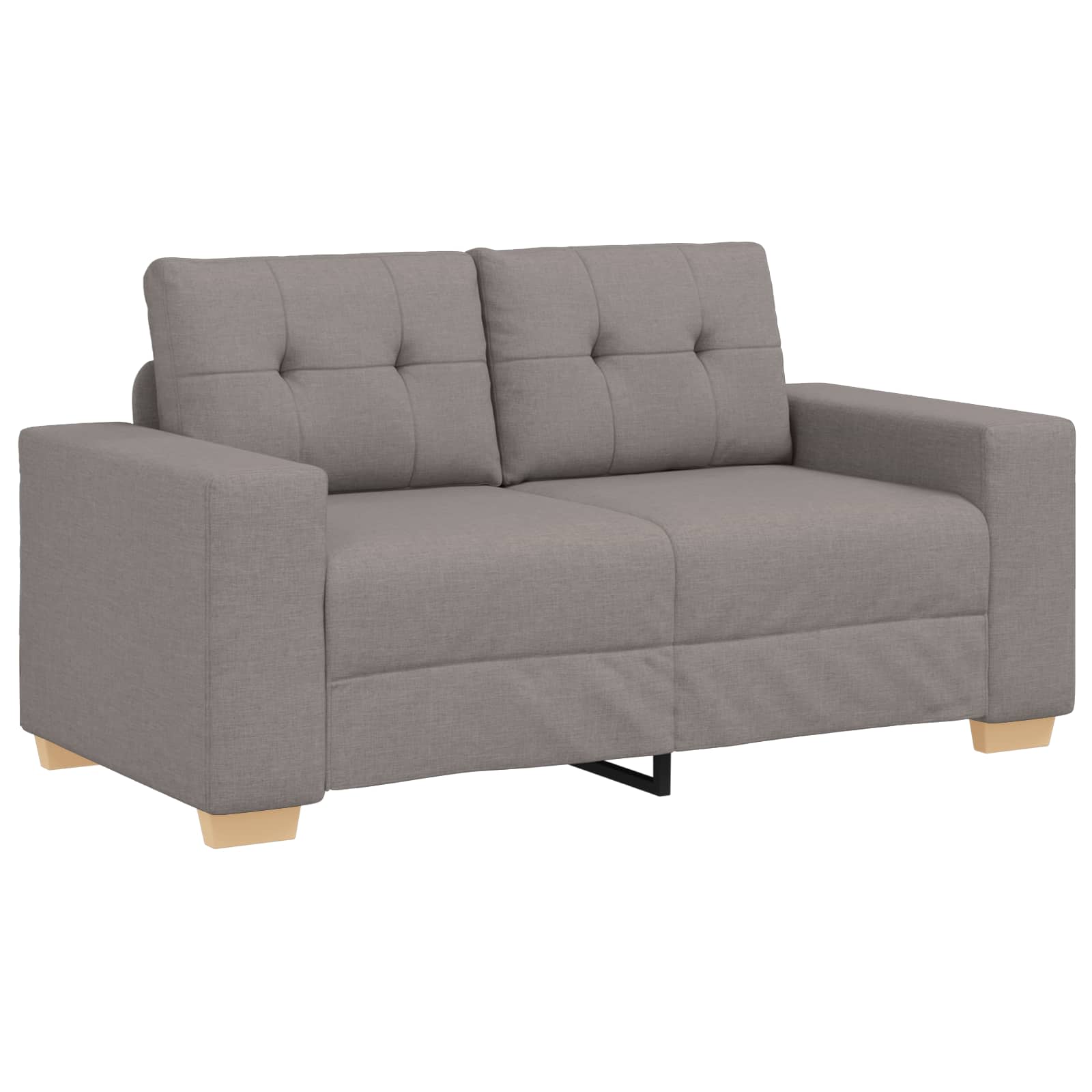 Sofa 3 pcs Taupe 221 x 80 x 80 cm Leinenmischgewebe