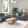 Sofa Set 3 pcs Dunkelgrau 221 x 80 x 80 cm Samt