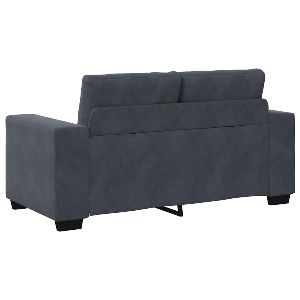 Sofa Set 3 pcs Dunkelgrau 221 x 80 x 80 cm Samt