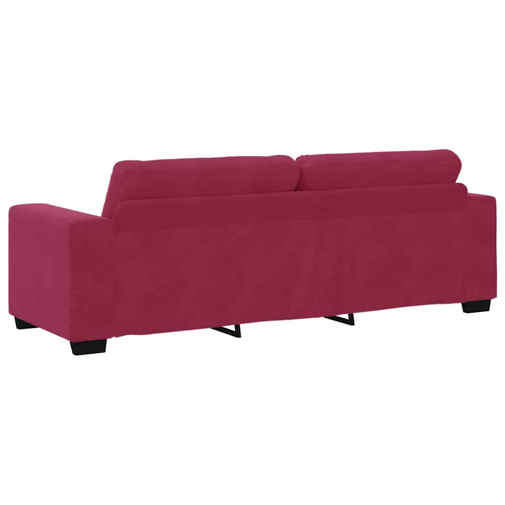 Sofa Set 3 pcs Wind Rot 221 x 80 x 80 cm Samt