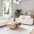Sofa Set 3 pcs Creme 221 x 80 x 80 cm Samt