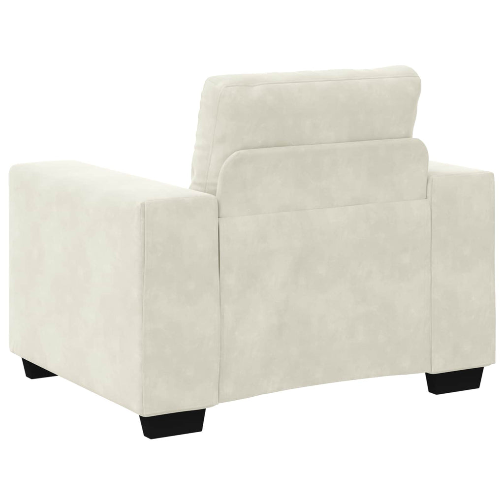 Sofa Set 3 pcs Creme 221 x 80 x 80 cm Samt