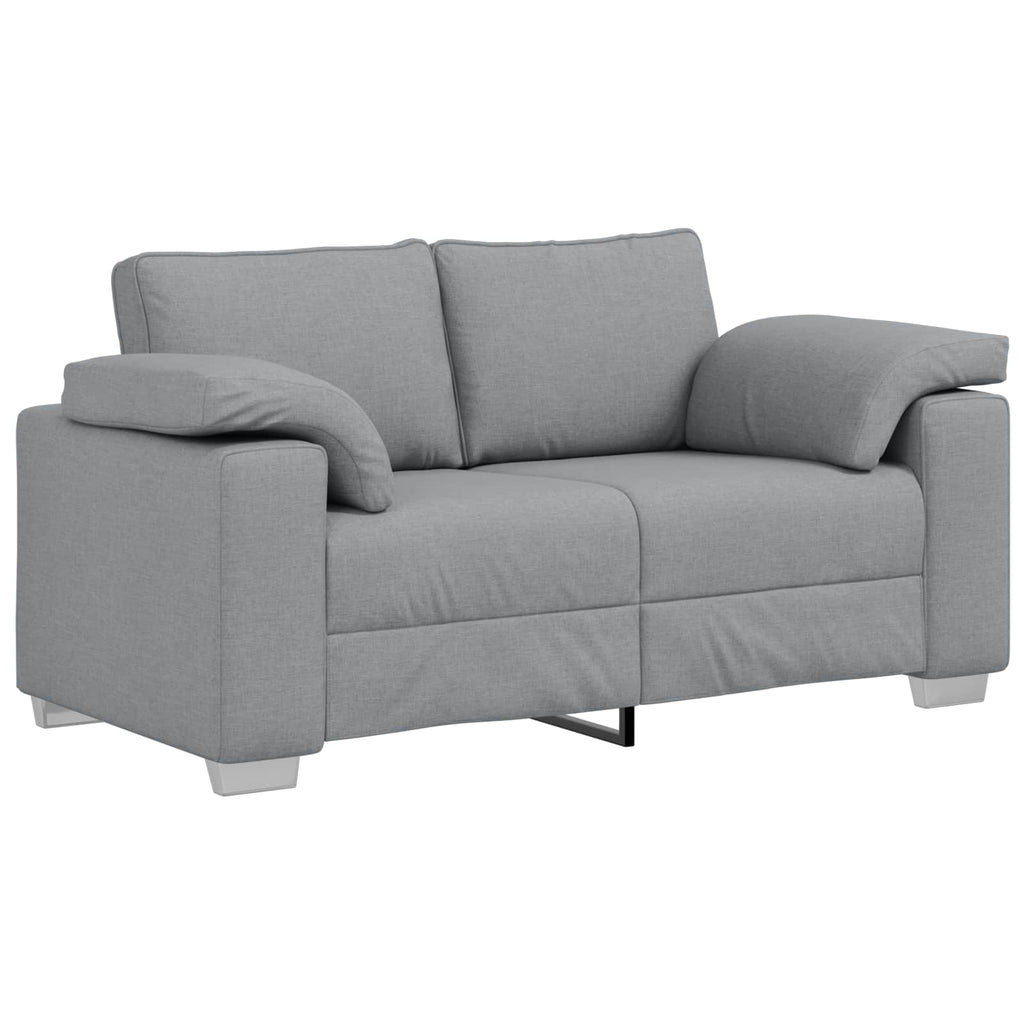 Sofa 3 pcs Hellgrau 219 x 80 x 82 cm Leinenmischgewebe