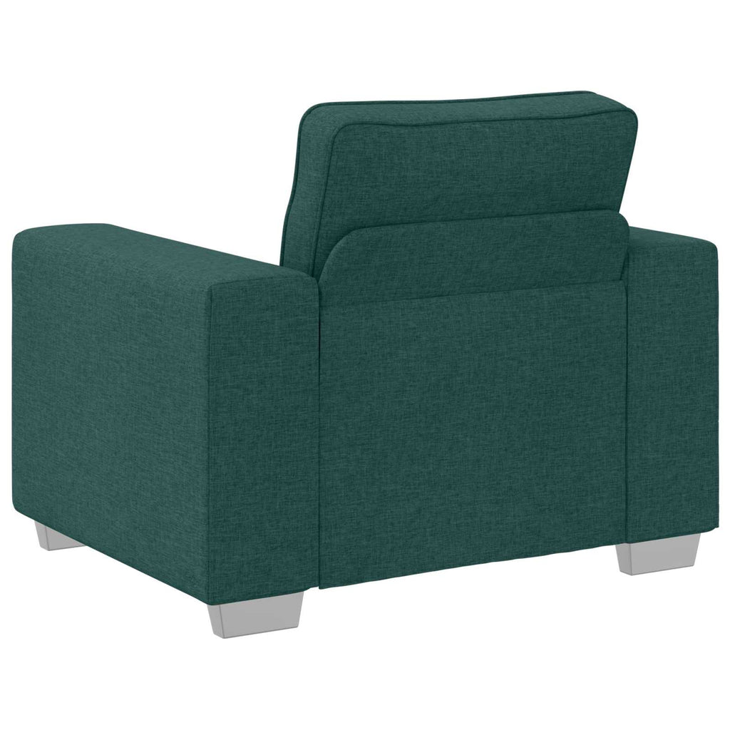 Sofa 3 pcs Dunkelgrün 219 x 80 x 82 cm Leinenmischgewebe