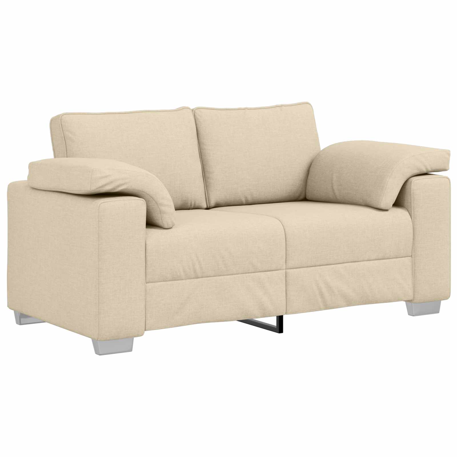 Sofa 3 pcs Creme 219 x 80 x 82 cm Leinenmischgewebe