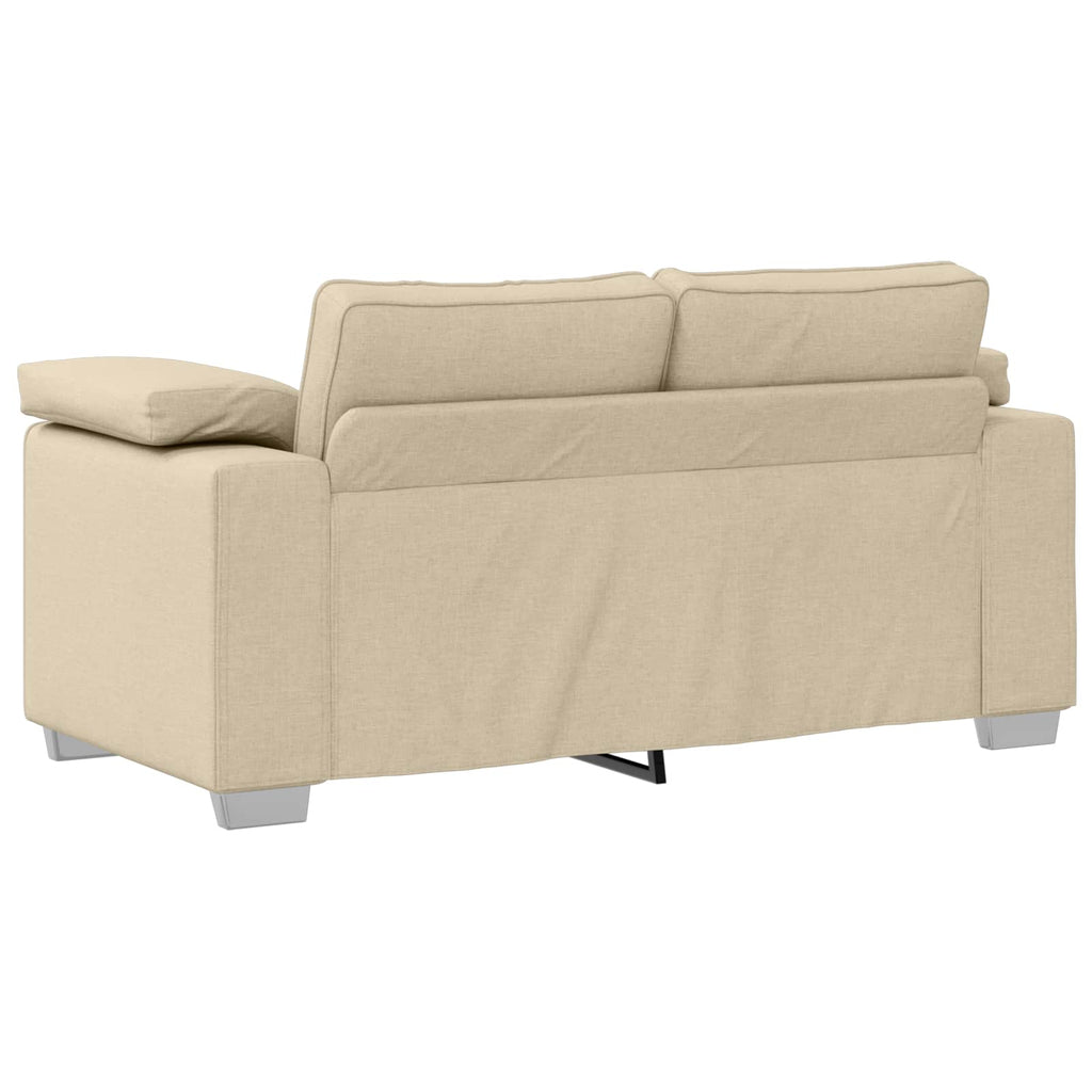 Sofa 3 pcs Creme 219 x 80 x 82 cm Leinenmischgewebe