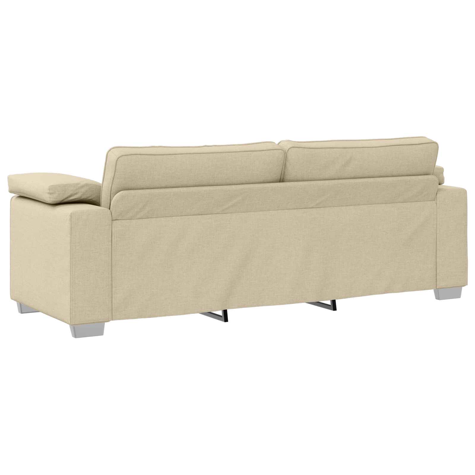 Sofa 3 pcs Creme 219 x 80 x 82 cm Leinenmischgewebe