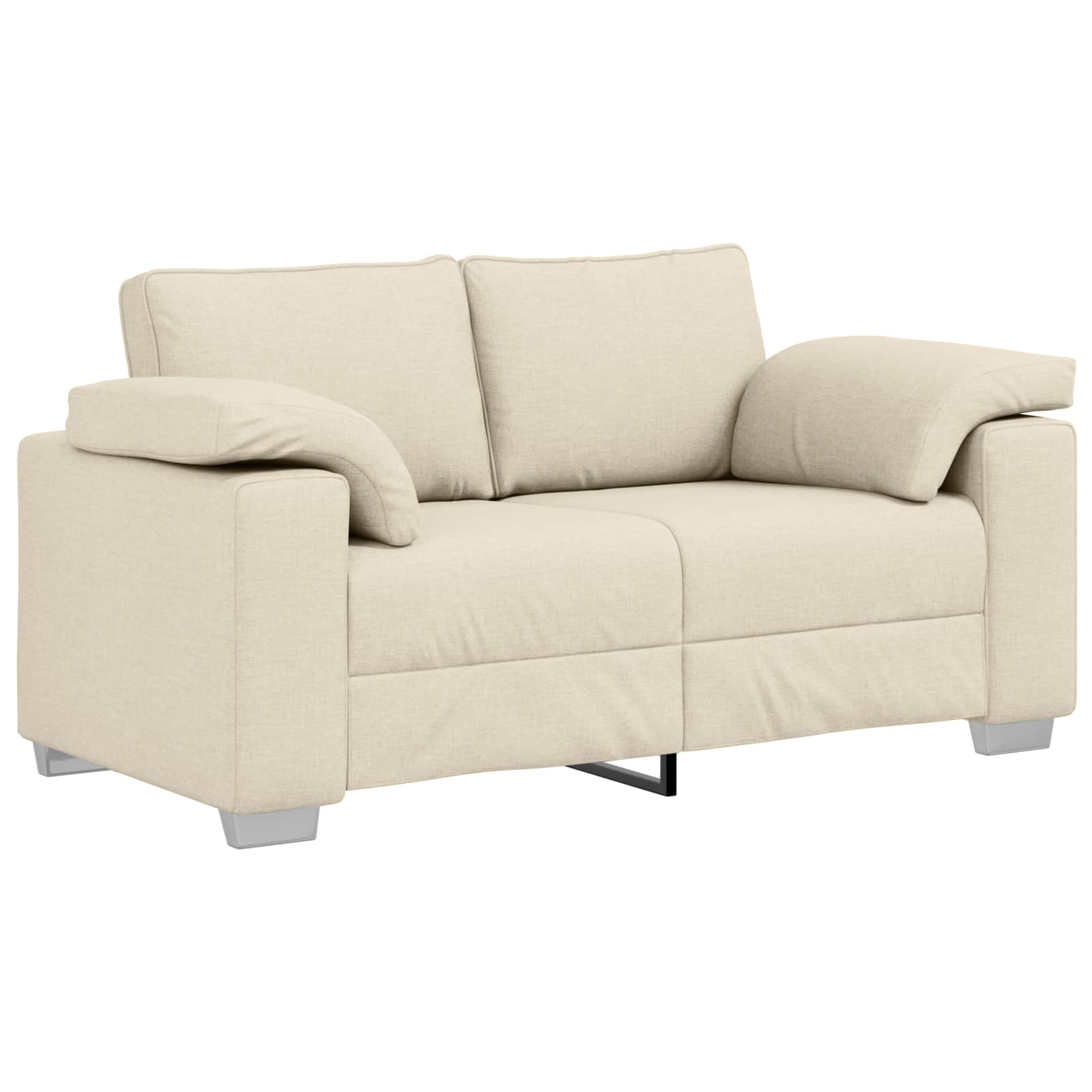 Sofa 2 pcs Beige 219 x 80 x 82 cm Leinenmischgewebe