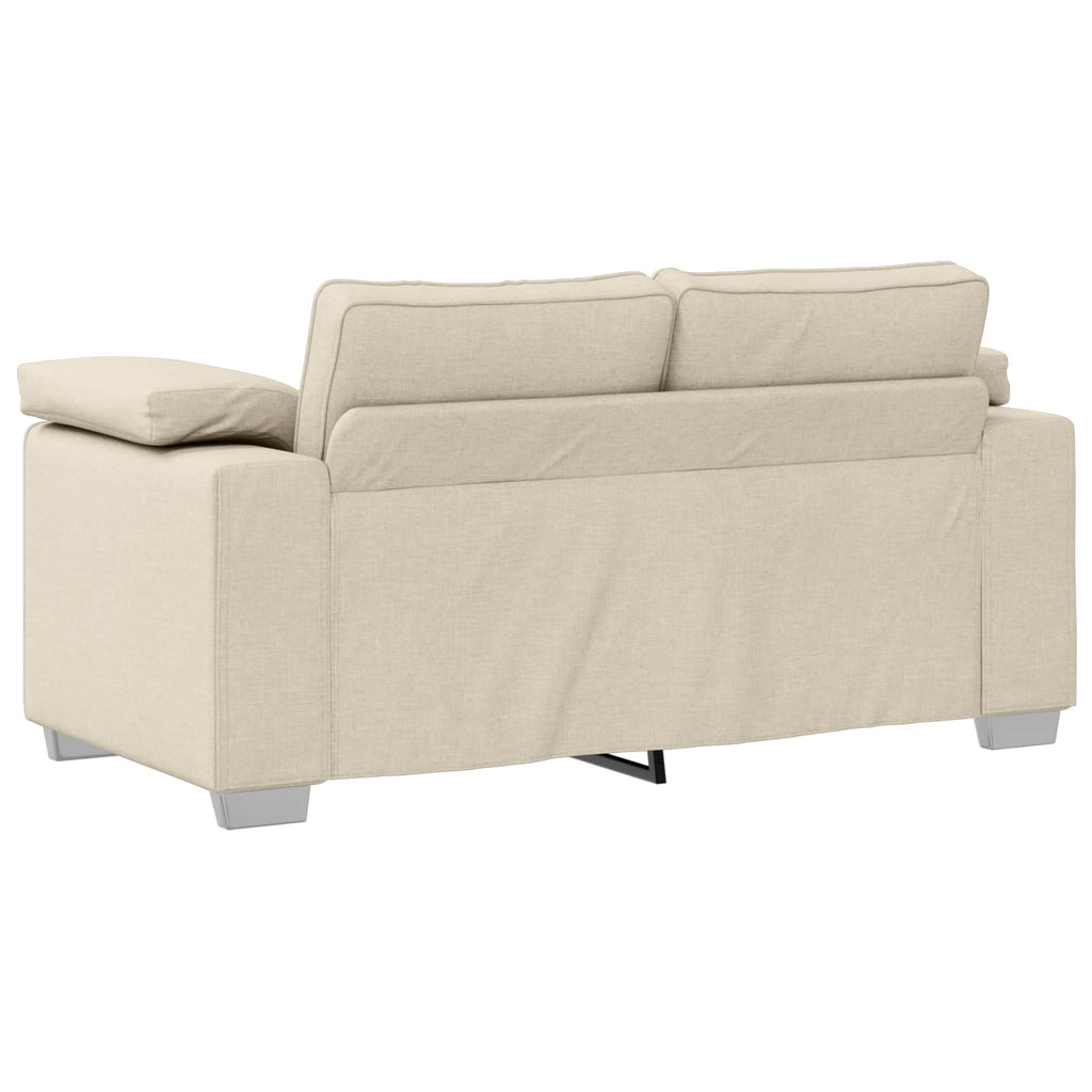 Sofa 2 pcs Beige 219 x 80 x 82 cm Leinenmischgewebe