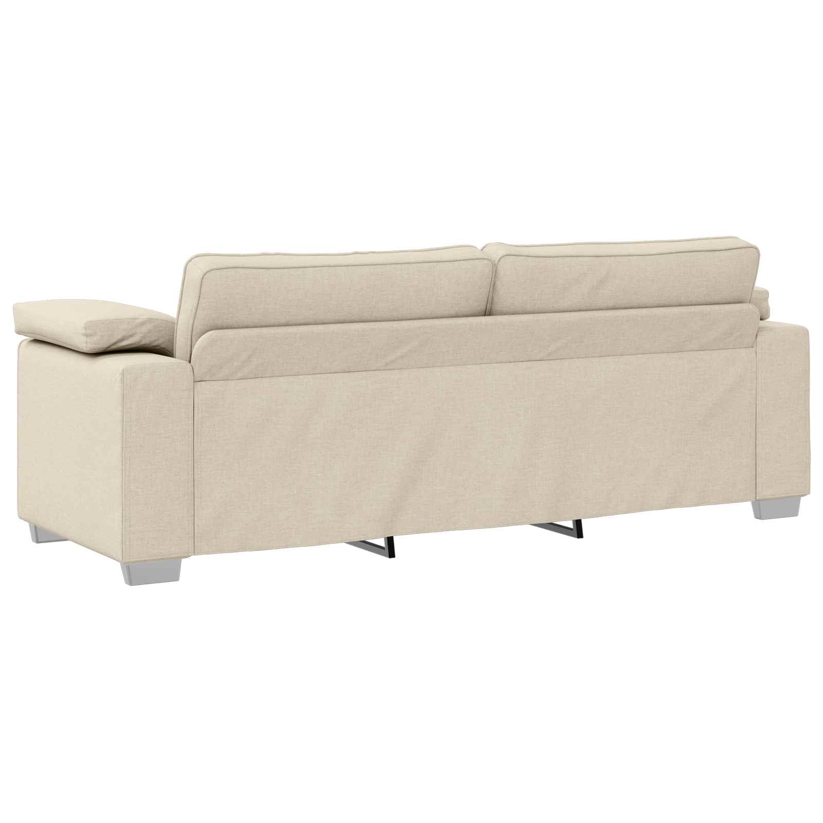 Sofa 2 pcs Beige 219 x 80 x 82 cm Leinenmischgewebe