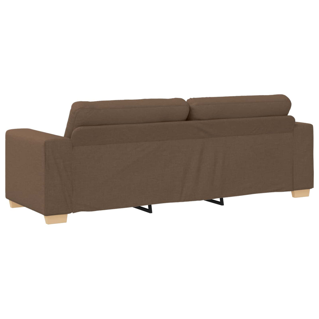 Sofa 2 pcs Braun 221 x 80 x 80 cm Leinenmischgewebe
