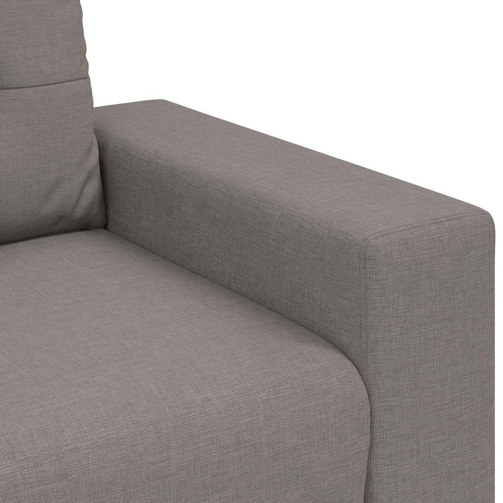 Sofa 2 pcs Taupe 221 x 80 x 80 cm Leinenmischgewebe