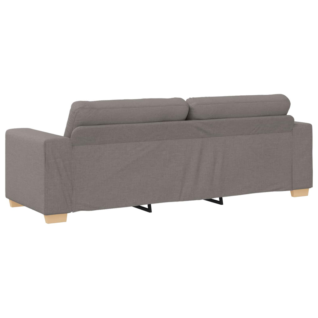 Sofa 2 pcs Taupe 221 x 80 x 80 cm Leinenmischgewebe