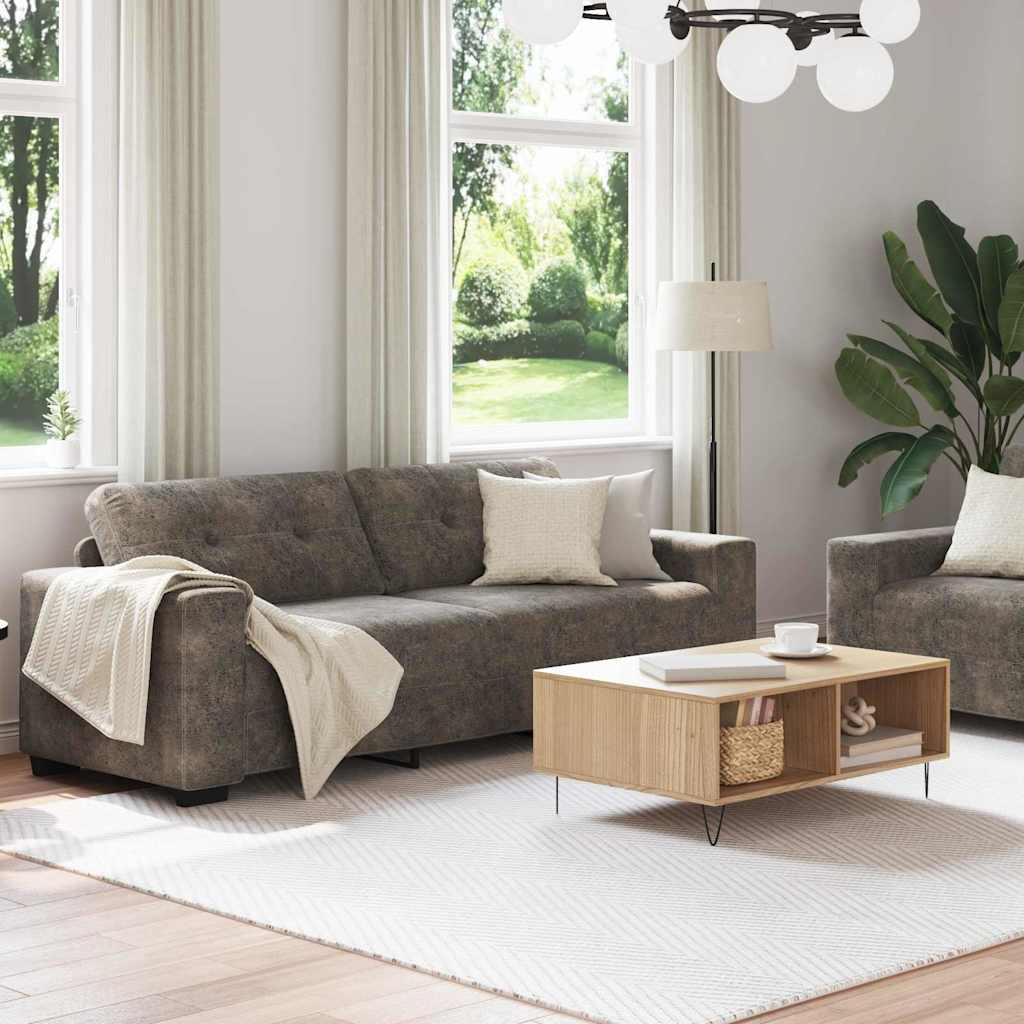 Sofa 2 pcs Dunkelgrau 221 x 80 x 80 cm Stoff