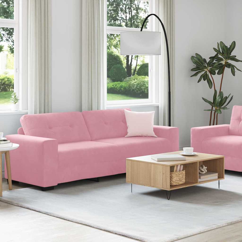 Sofa 2 pcs Rosa 221 x 80 x 80 cm Samt
