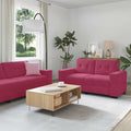 Sofa 2 pcs Weinrot 221 x 80 x 80 cm Samt