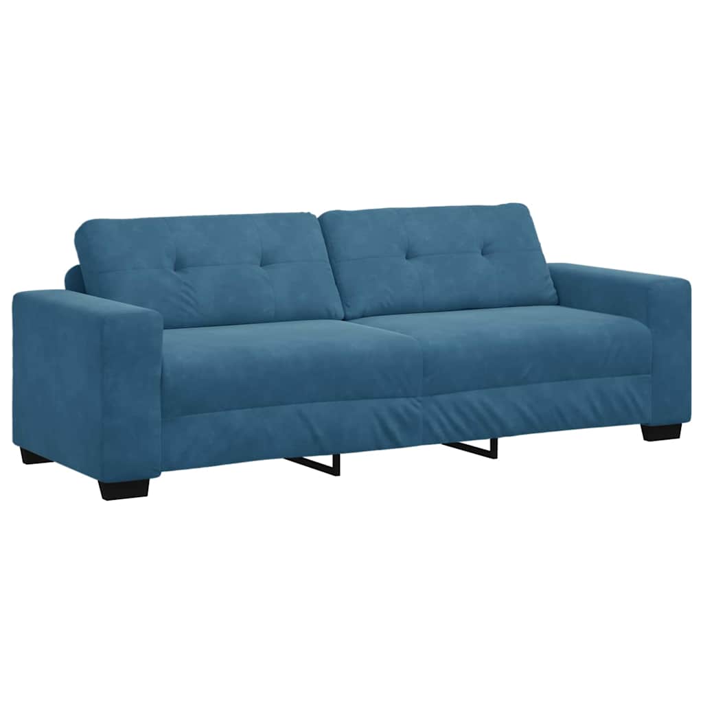 Sofa 2 pcs Blau 221 x 80 x 80 cm Samt