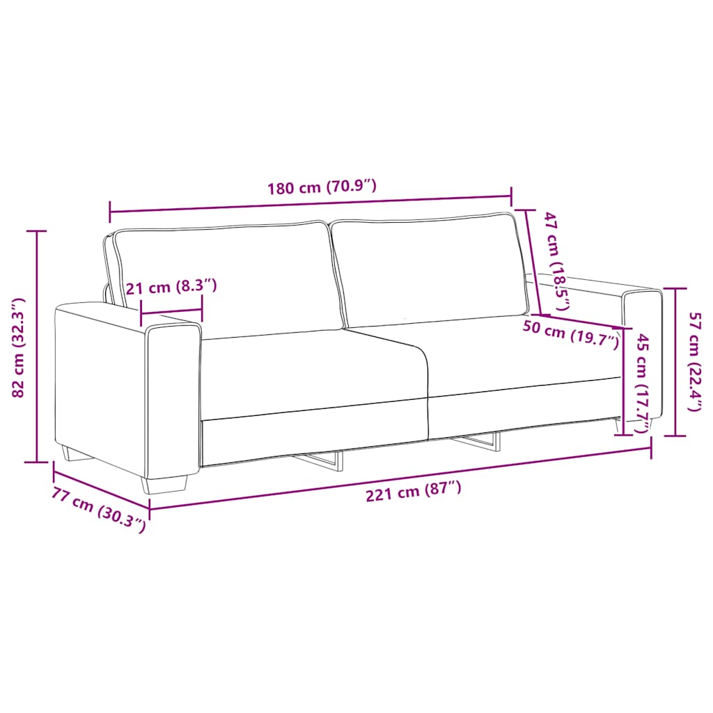 2-teiliges Sofa-Set mit Kissen, dunkelgrüner Stoff