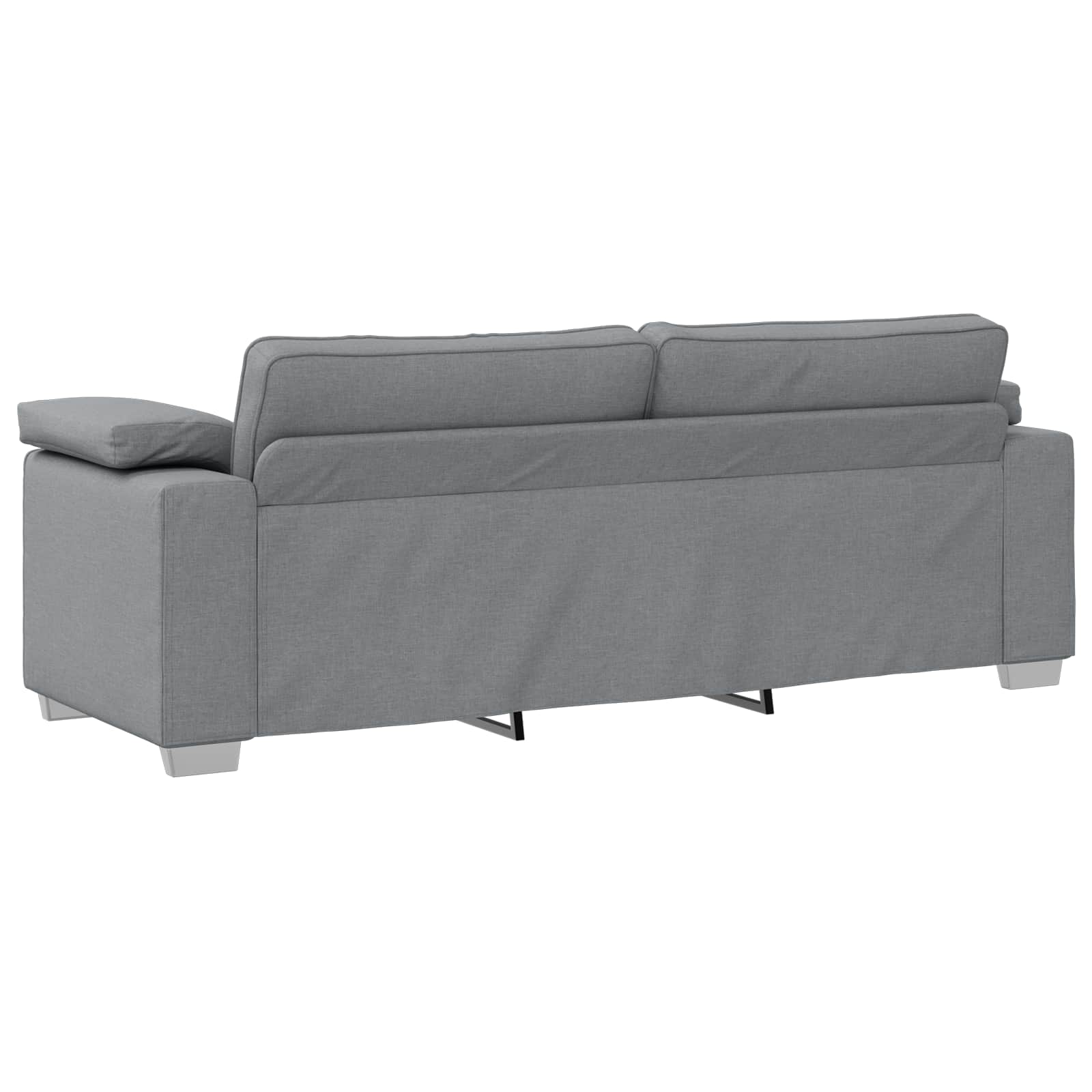 Sofa 2 pcs Hellgrau 219 x 80 x 82 cm Stoff