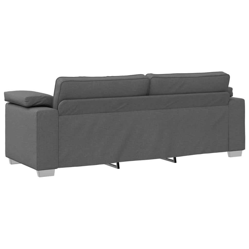 Sofa 2 pcs Dunkelgrau 219 x 80 x 82 cm Stoff