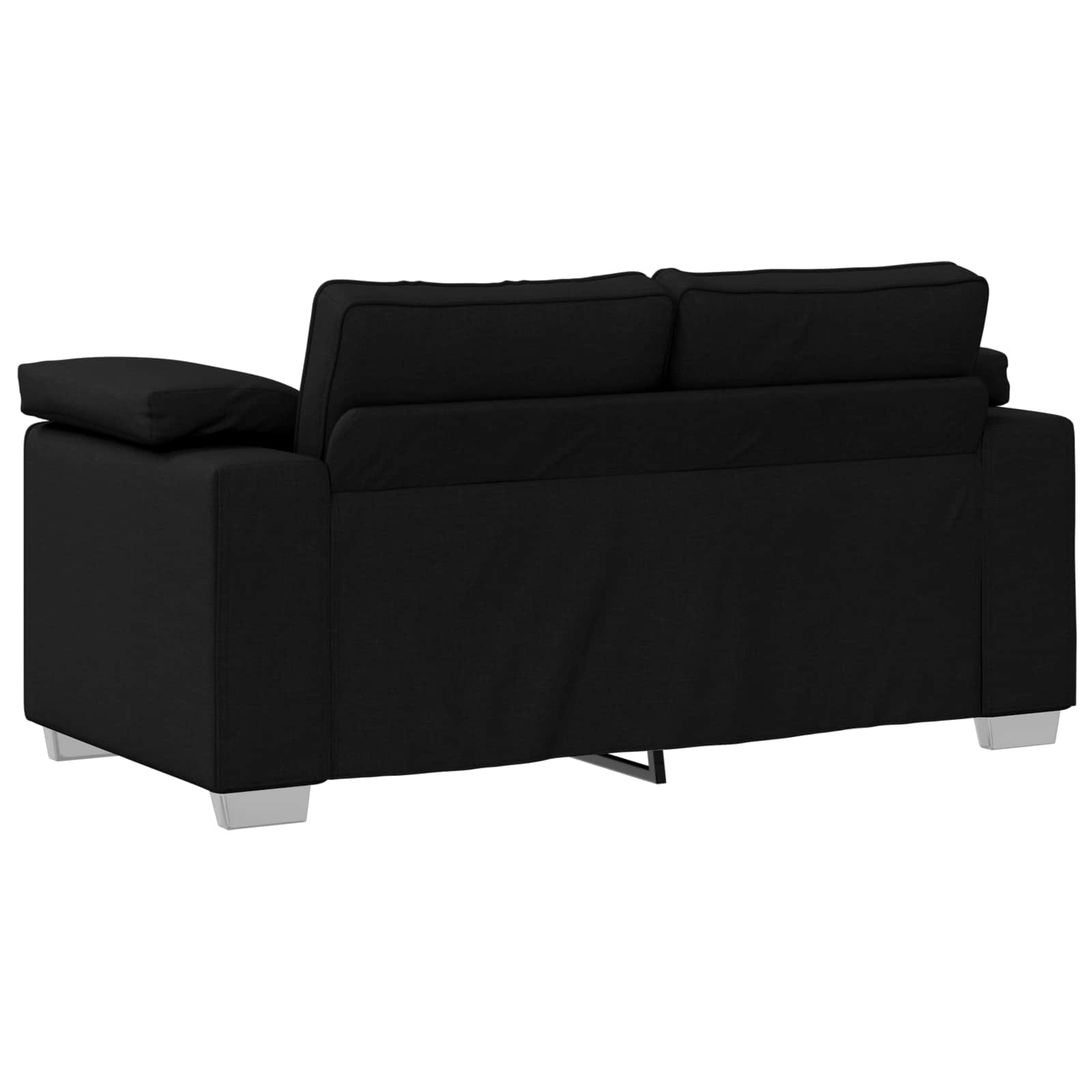 Sofa 2 pcs Schwarz 219 x 80 x 82 cm Stoff