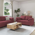 Sofa 2 pcs Weinrot 219 x 80 x 82 cm Stoff