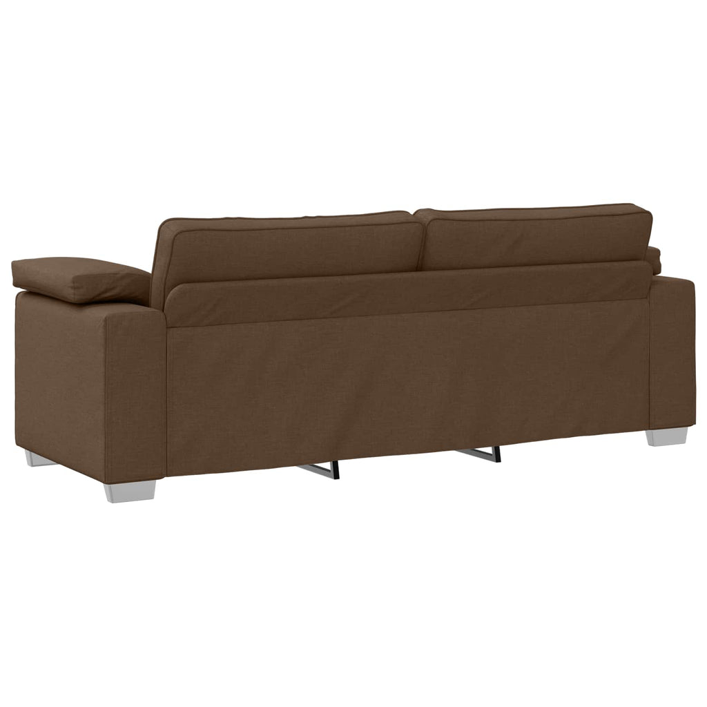 Sofa 2 pcs Braun 219 x 80 x 82 cm Stoff