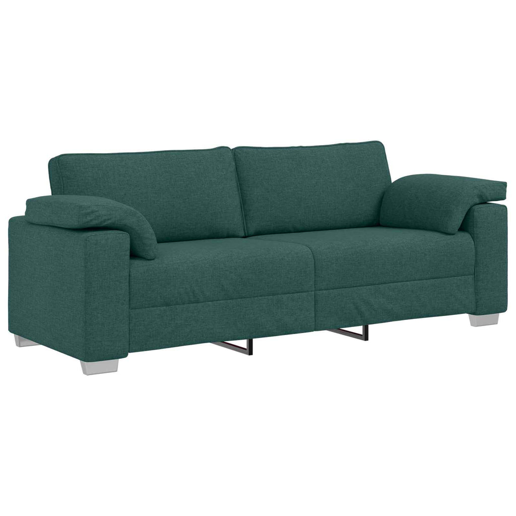 Sofa 2 pcs Dunkelgrün 219 x 80 x 82 cm Stoff