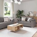 Sofa 2 pcs Taupe 219 x 80 x 82 cm Stoff
