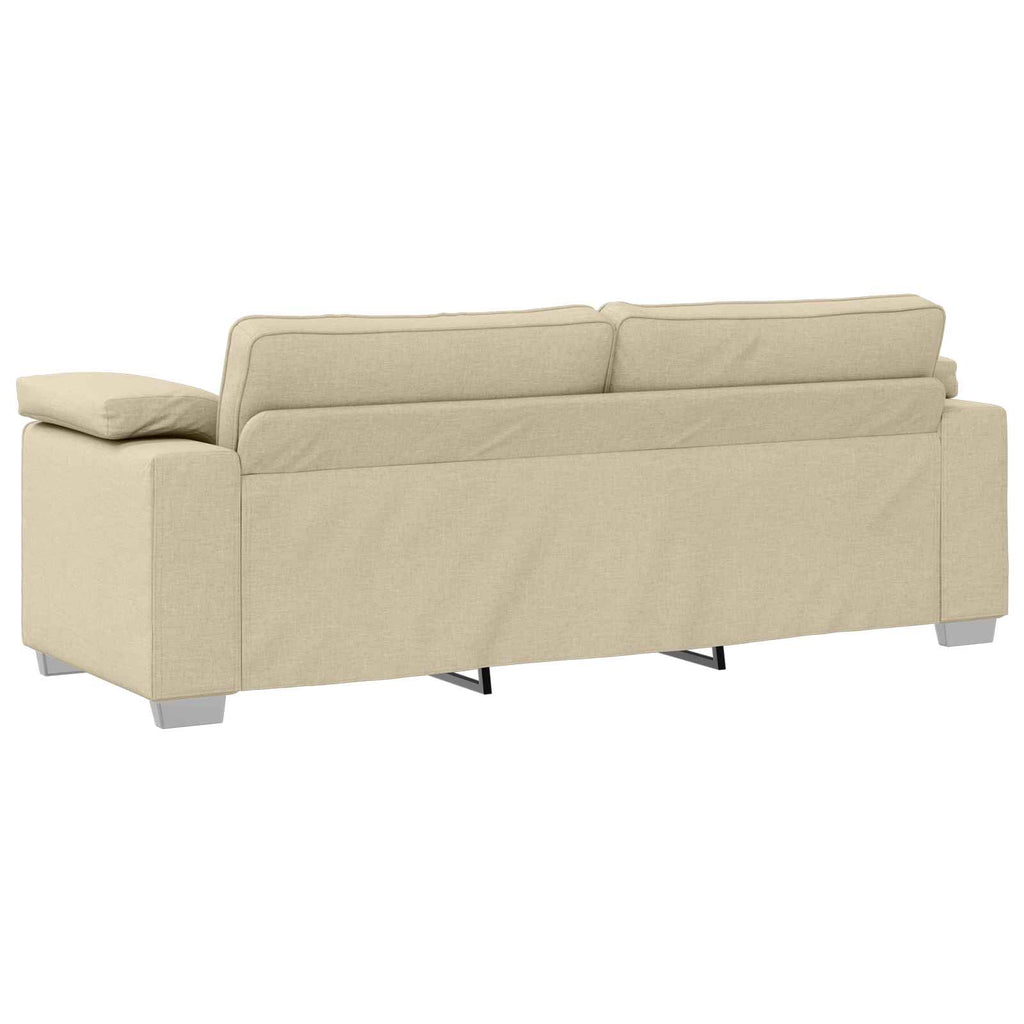 Sofa 2 pcs Creme 219 x 80 x 82 cm Stoff
