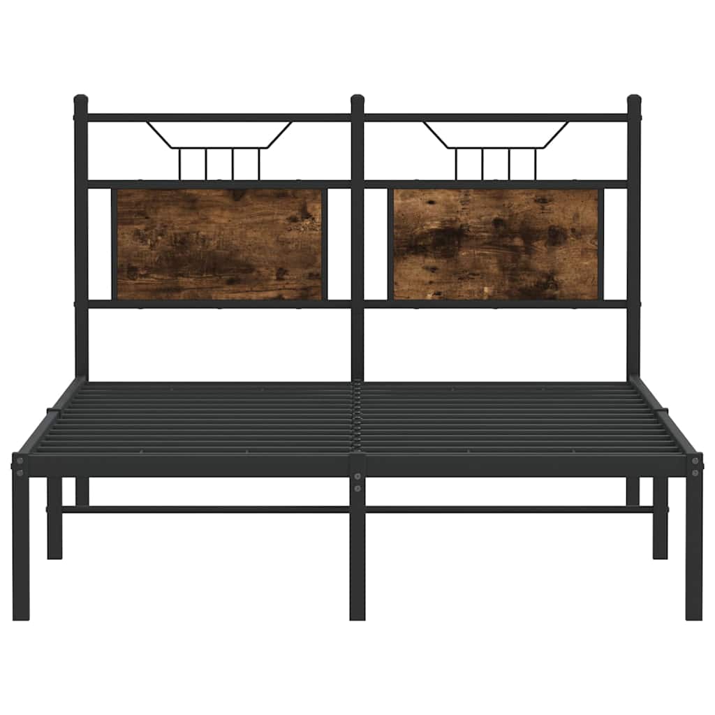 Bettgestell ohne Matratze Räuchereiche 120x200 cm Holzwerkstoff
