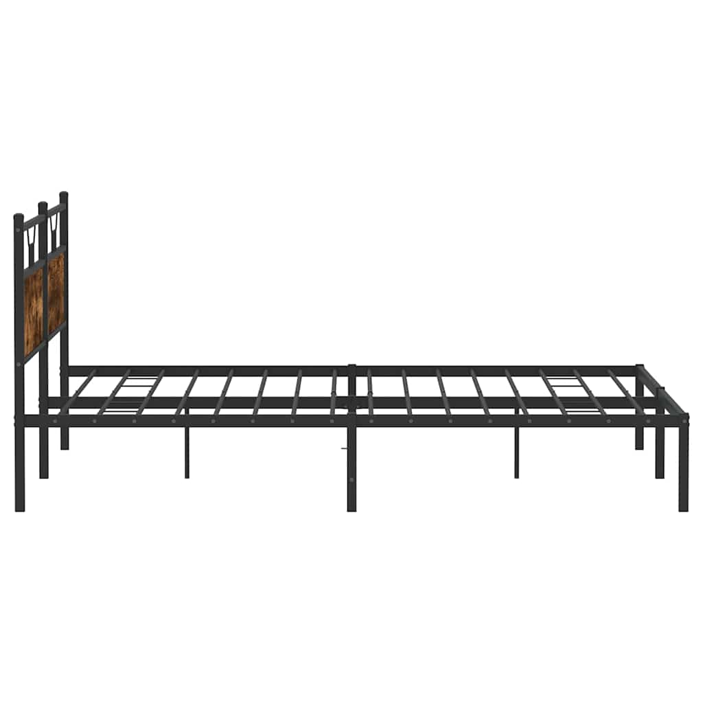 Bettgestell ohne Matratze Räuchereiche 193x201 cm Holzwerkstoff