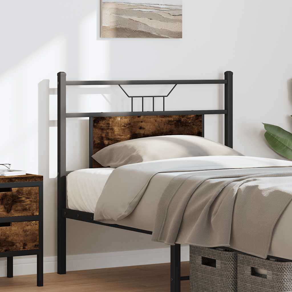 Ersatz-Kopfteil Räuchereiche 80 cm Holzwerkstoff und Stahl