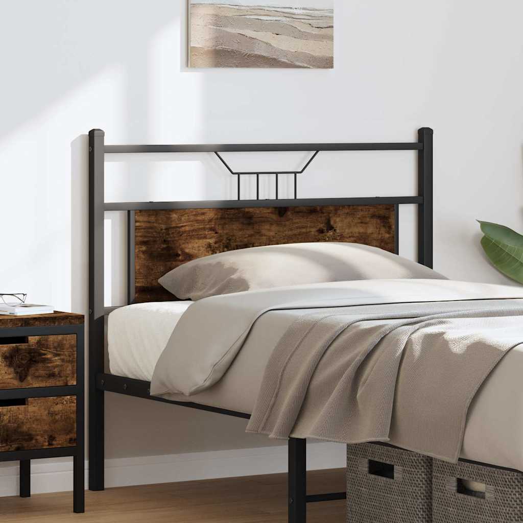 Ersatz-Kopfteil Räuchereiche 100 cm Holzwerkstoff und Stahl