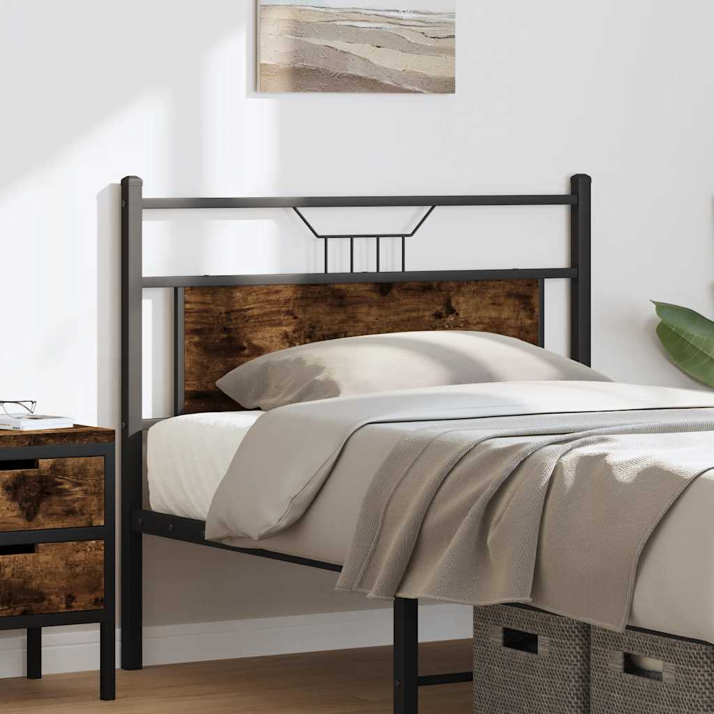 Ersatz-Kopfteil Räuchereiche 107 cm Holzwerkstoff und Stahl