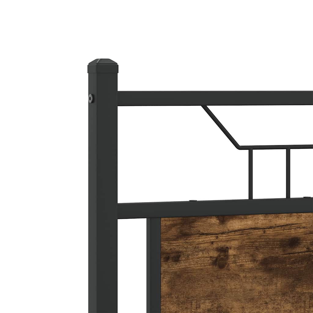 Ersatz-Kopfteil Räuchereiche 120 cm Holzwerkstoff und Stahl