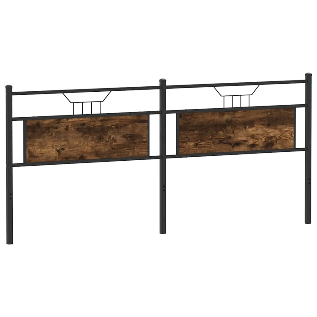 Ersatz-Kopfteil Räuchereiche 193 cm Holzwerkstoff und Stahl