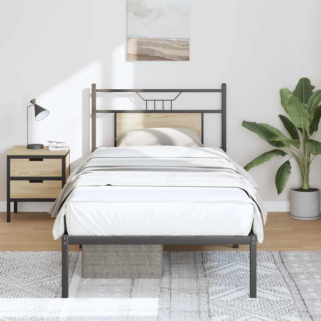 Bettgestell ohne Matratze Sonoma-Eiche 90x200 cm Holzwerkstoff