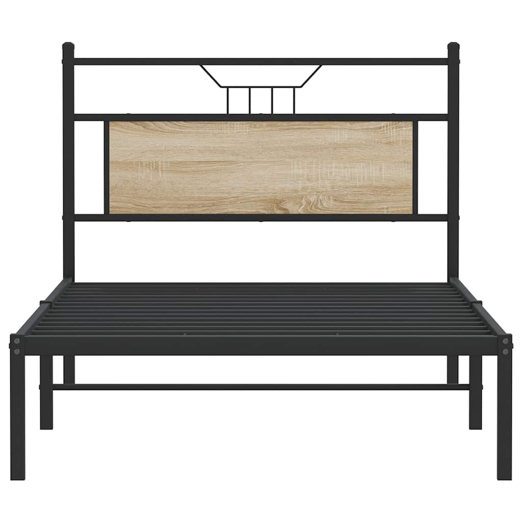 Bettgestell ohne Matratze Sonoma-Eiche 100x190 cm Holzwerkstoff
