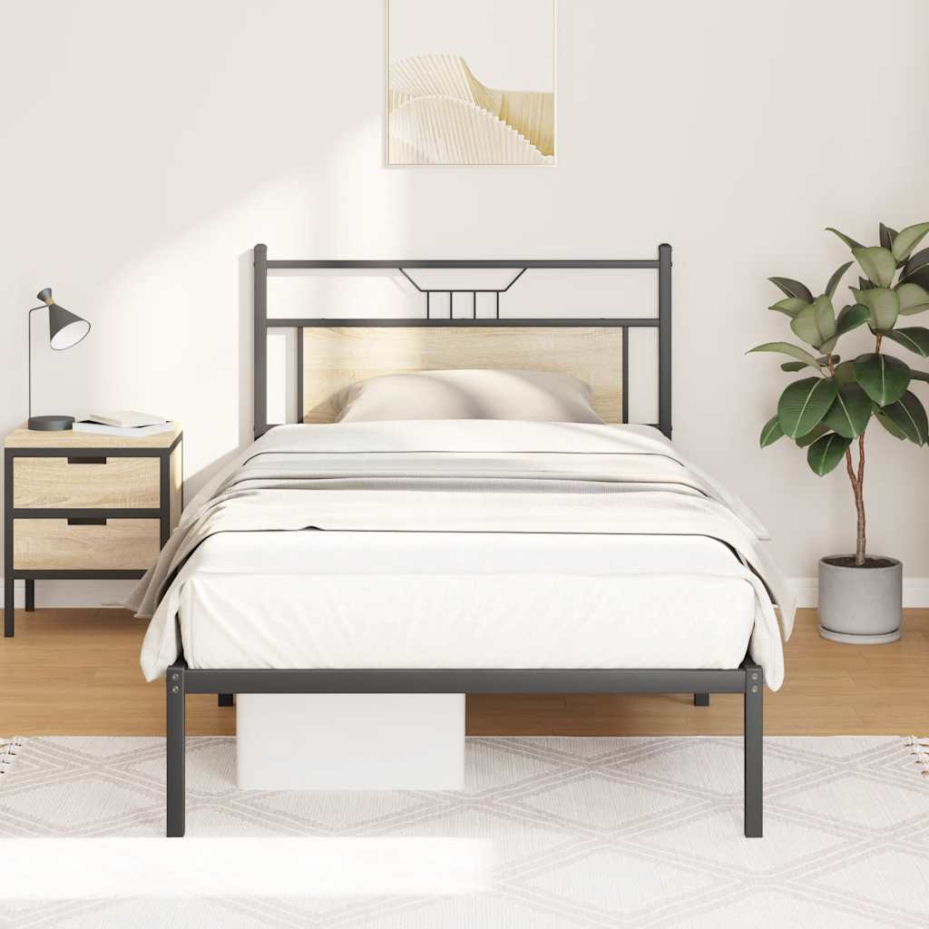 Bettgestell ohne Matratze Sonoma-Eiche 107x203 cm Holzwerkstoff