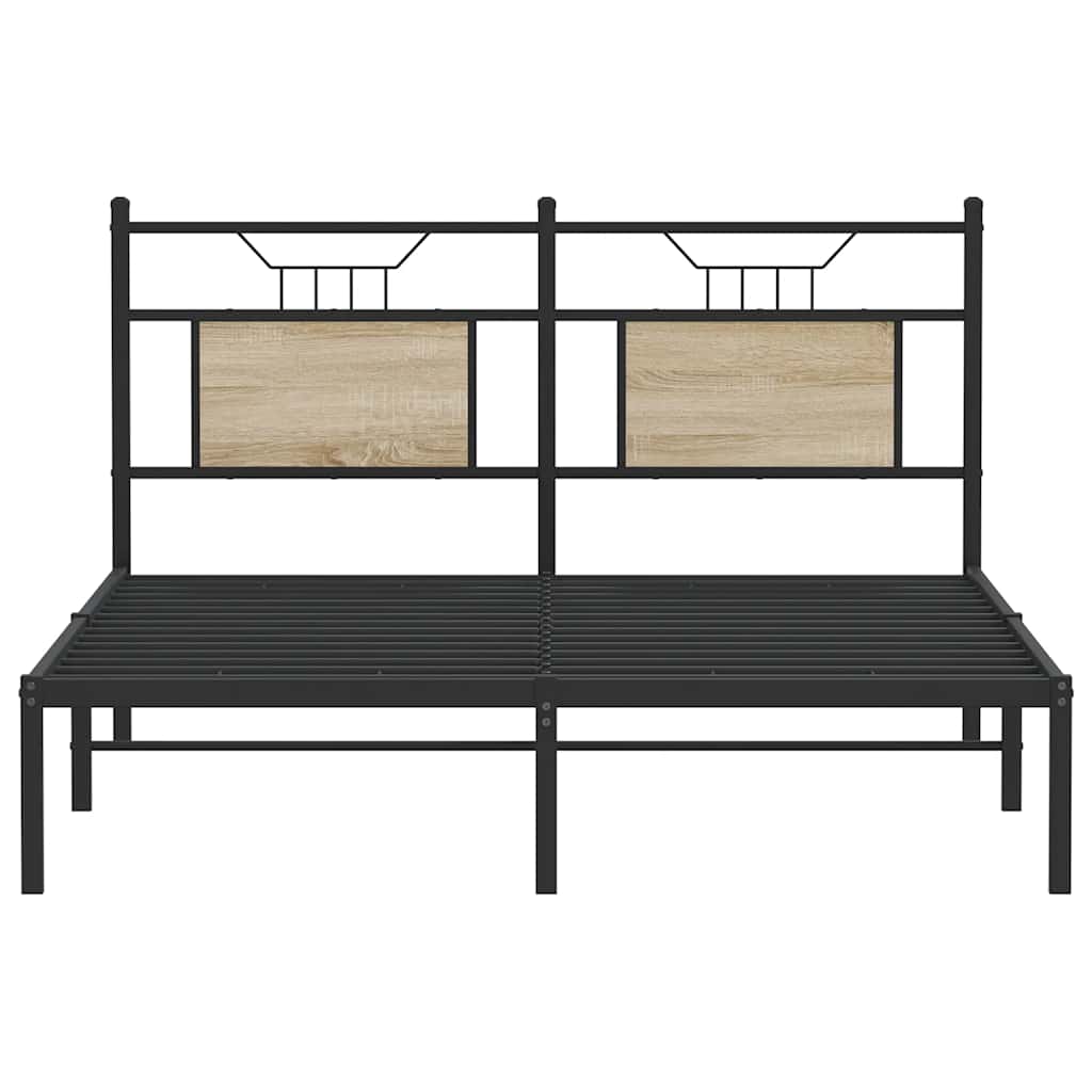 Bettgestell ohne Matratze Sonoma-Eiche 140x190 cm Holzwerkstoff