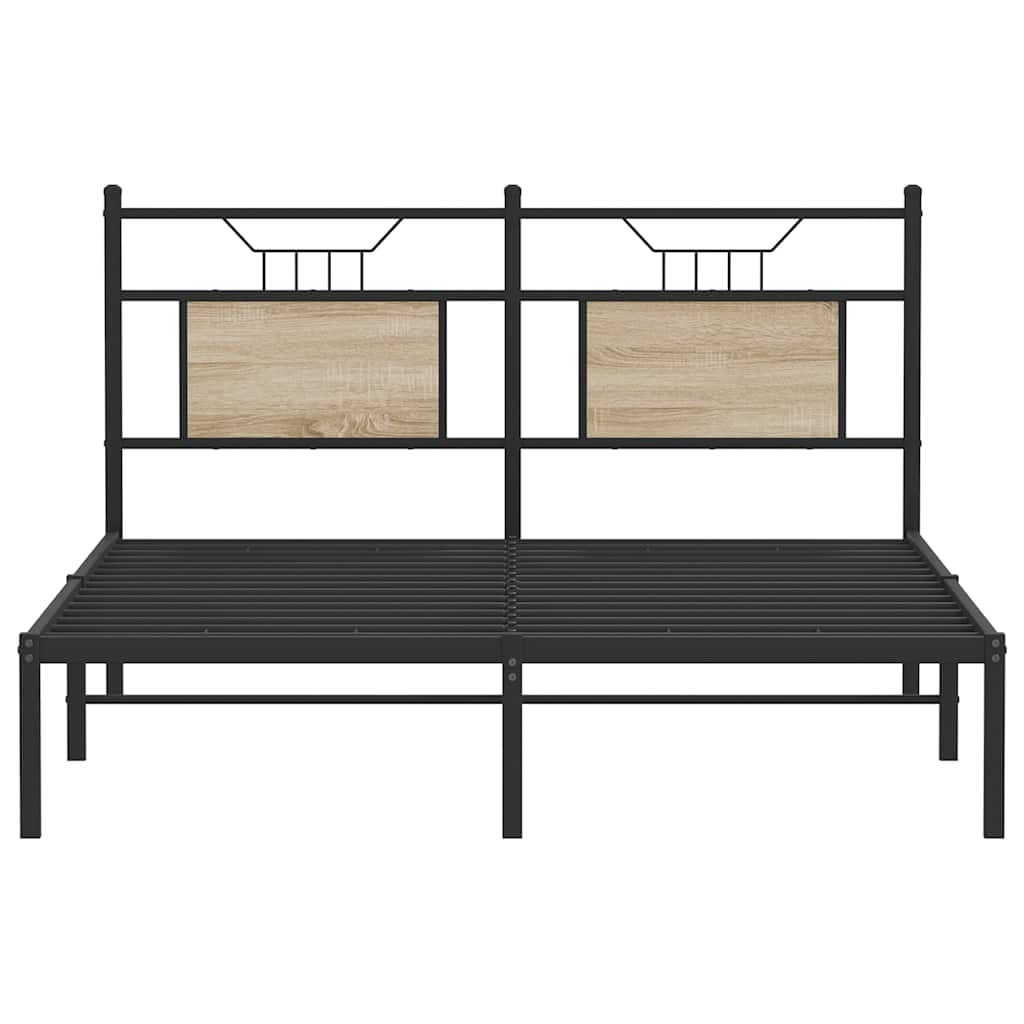 Bettgestell ohne Matratze Sonoma-Eiche 140x200 cm Holzwerkstoff