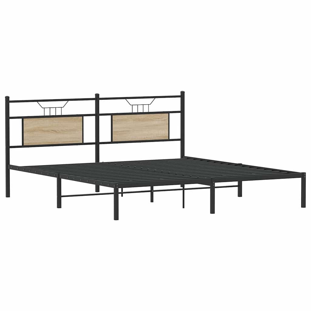 Bettgestell ohne Matratze Sonoma-Eiche 160x200 cm Holzwerkstoff