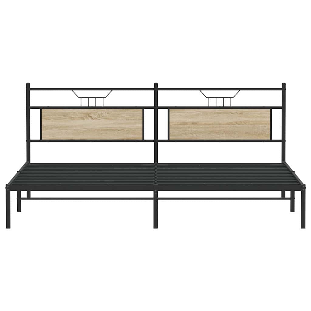 Bettgestell ohne Matratze Sonoma-Eiche 193x201 cm Holzwerkstoff