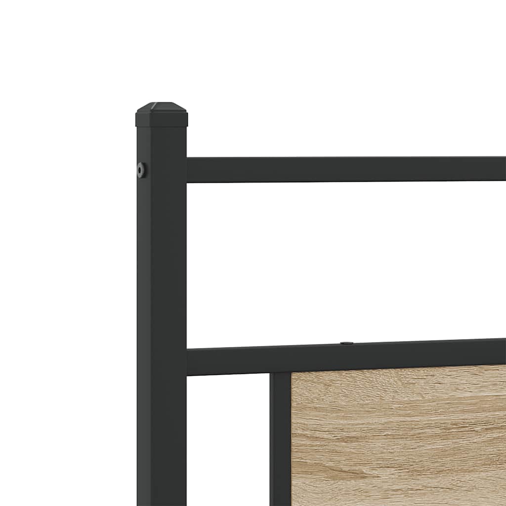 Bettgestell ohne Matratze Sonoma-Eiche 193x201 cm Holzwerkstoff