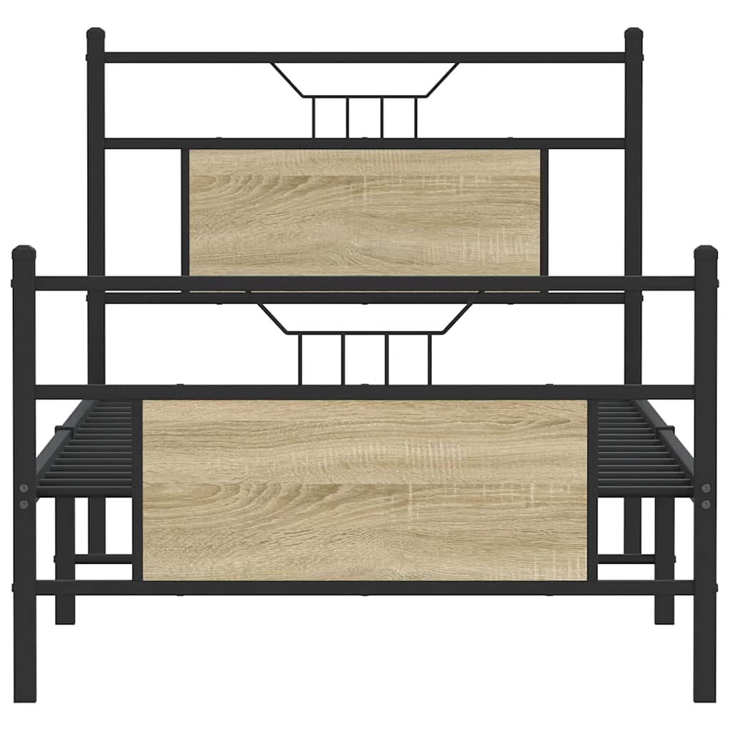 Bettgestell ohne Matratze Sonoma-Eiche 80x200 cm Holzwerkstoff