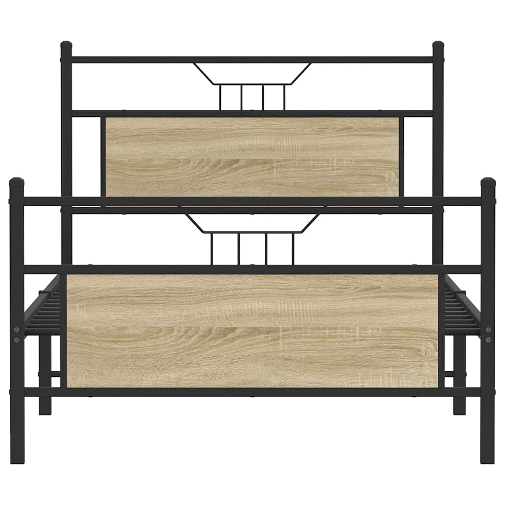 Bettgestell ohne Matratze Sonoma-Eiche 107x203 cm Holzwerkstoff