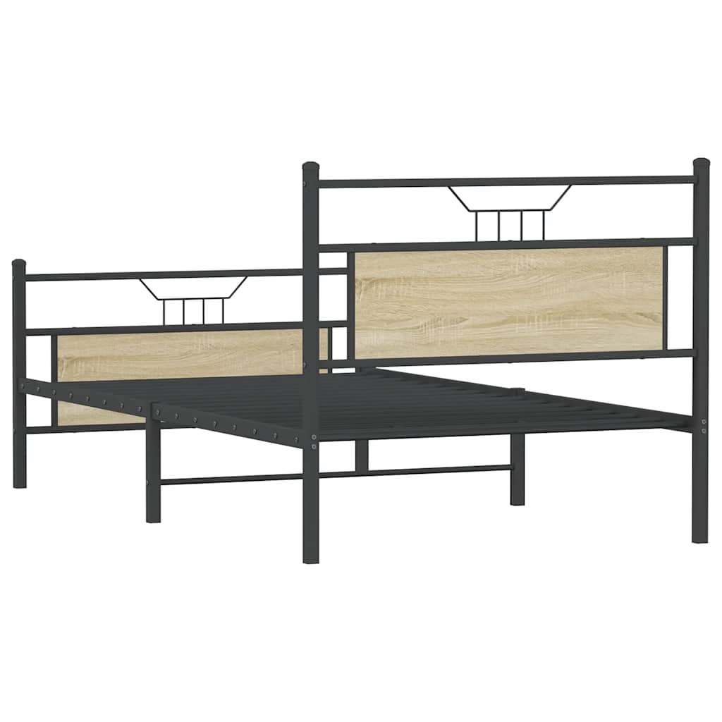 Bettgestell ohne Matratze Sonoma-Eiche 107x203 cm Holzwerkstoff