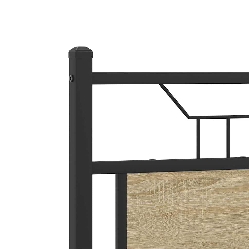 Bettgestell ohne Matratze Sonoma-Eiche 137x190 cm Holzwerkstoff