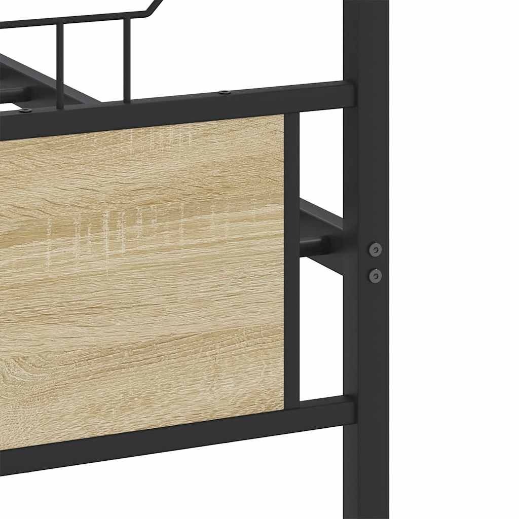 Bettgestell ohne Matratze Sonoma-Eiche 137x190 cm Holzwerkstoff